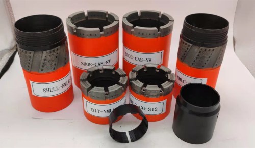 Impregnated diamond drilling bits for geological exploration