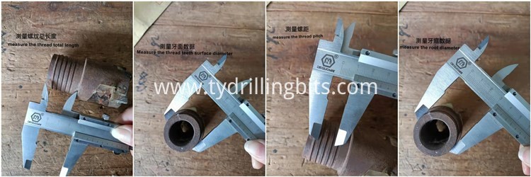 How to measure the well drill bit thread information