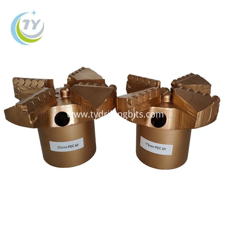 Non coring 4 wings PDC bit for water well drilling