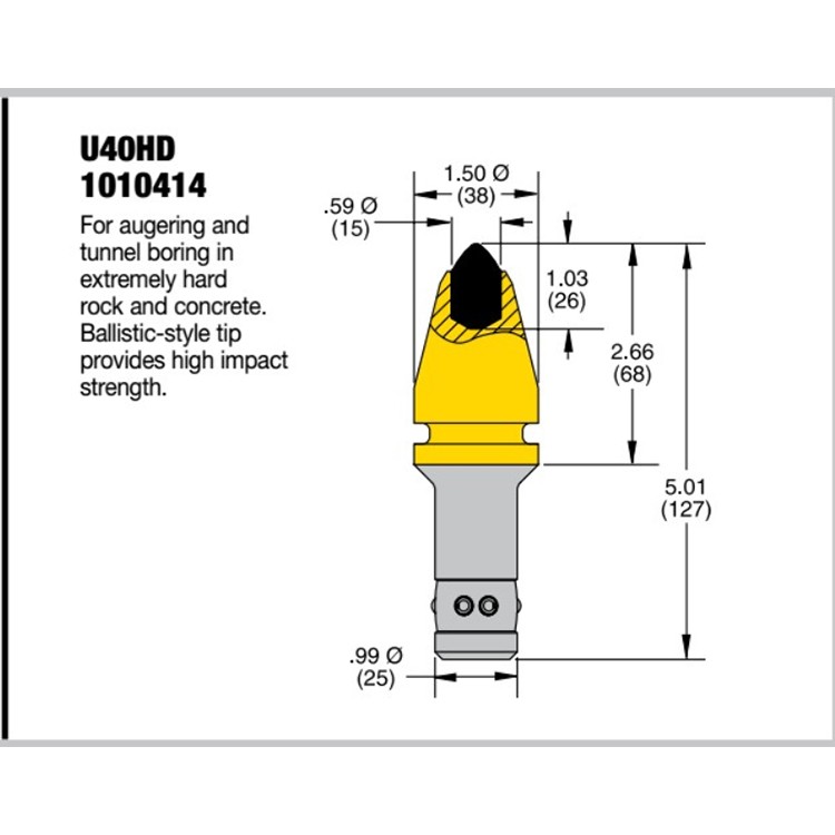 Trencher Bits Auger Bits For U40HD